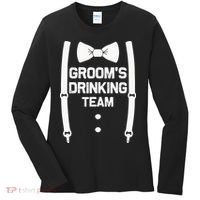 Groom's Drinking Team | Bachelor Party Squad | Wedding Women's Long Sleeve Shirt thumb 0