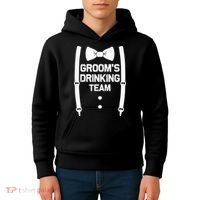 Groom's Drinking Team | Bachelor Party Squad | Wedding Kids Hoodie thumb 4