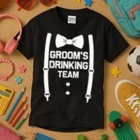 Groom's Drinking Team | Bachelor Party Squad | Wedding Kids T-Shirt thumb 3
