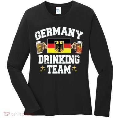 Germany Drinking Team Germany Beer Festivals Oktoberfest Women's Long Sleeve Shirt