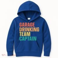 Garage Drinking Team Captain Kids Hoodie thumb 0