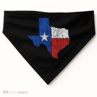 Grunge Distressed Texas Logo USA-Made Doggie Bandana