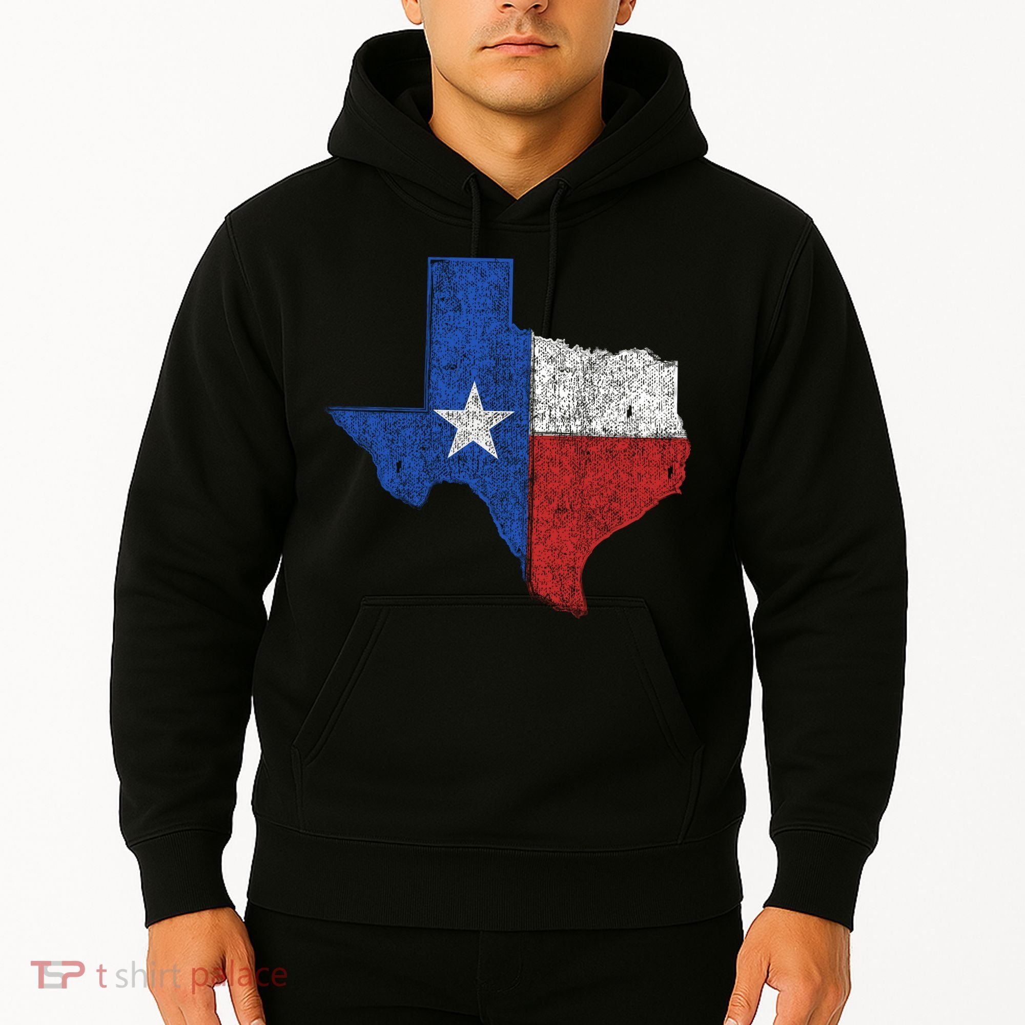 Grunge Distressed Texas Logo Hoodie