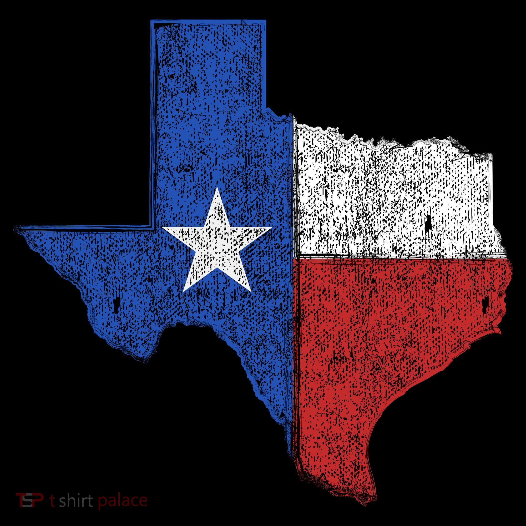 Grunge Distressed Texas Logo Long Sleeve Shirt