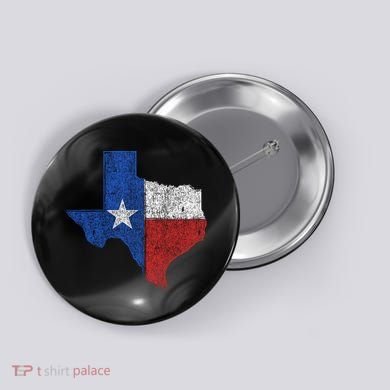Grunge Distressed Texas Logo Button