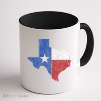 Grunge Distressed Texas Logo Coffee Mug thumb 1