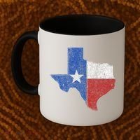 Grunge Distressed Texas Logo Coffee Mug thumb 2