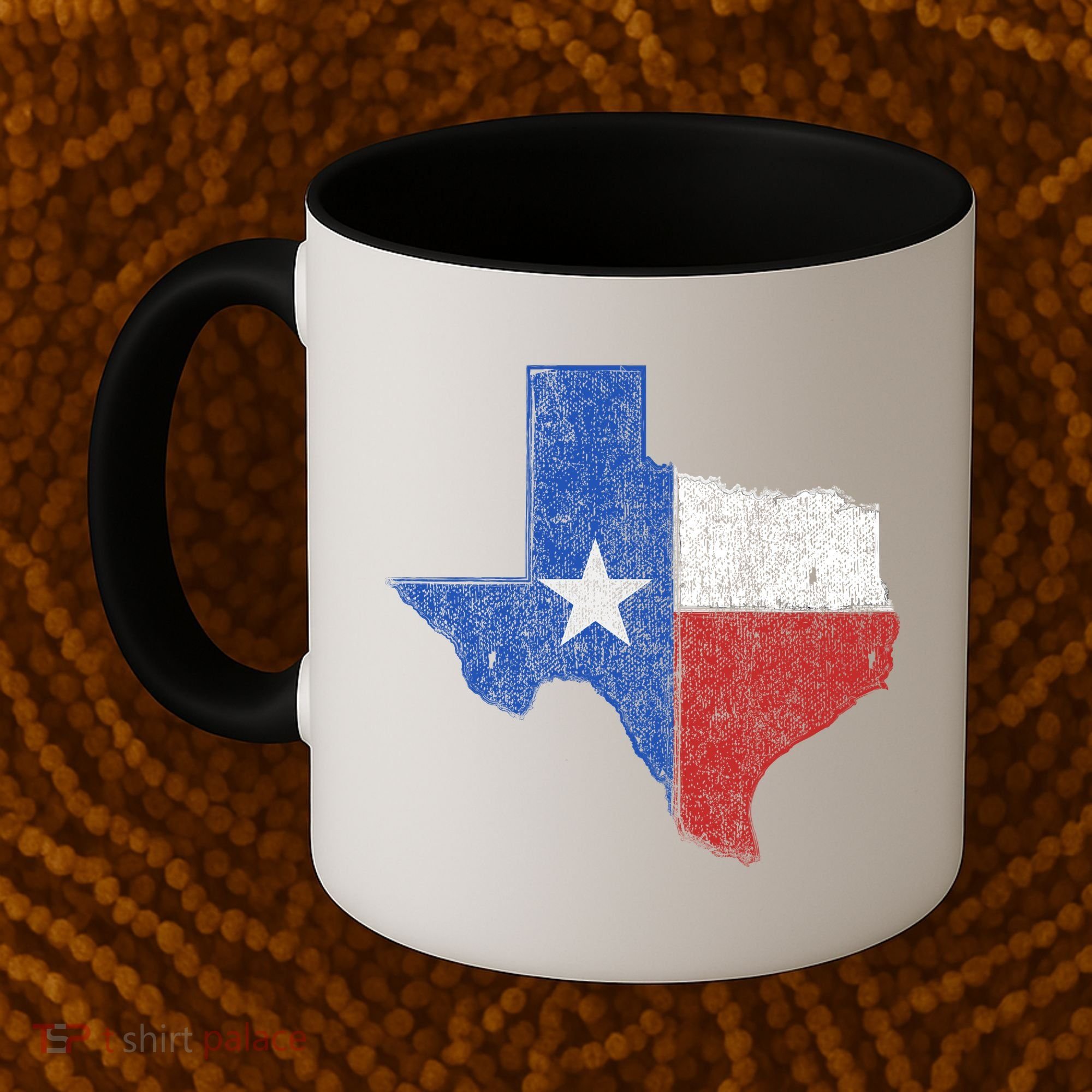Grunge Distressed Texas Logo Coffee Mug