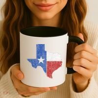 Grunge Distressed Texas Logo Coffee Mug thumb 3