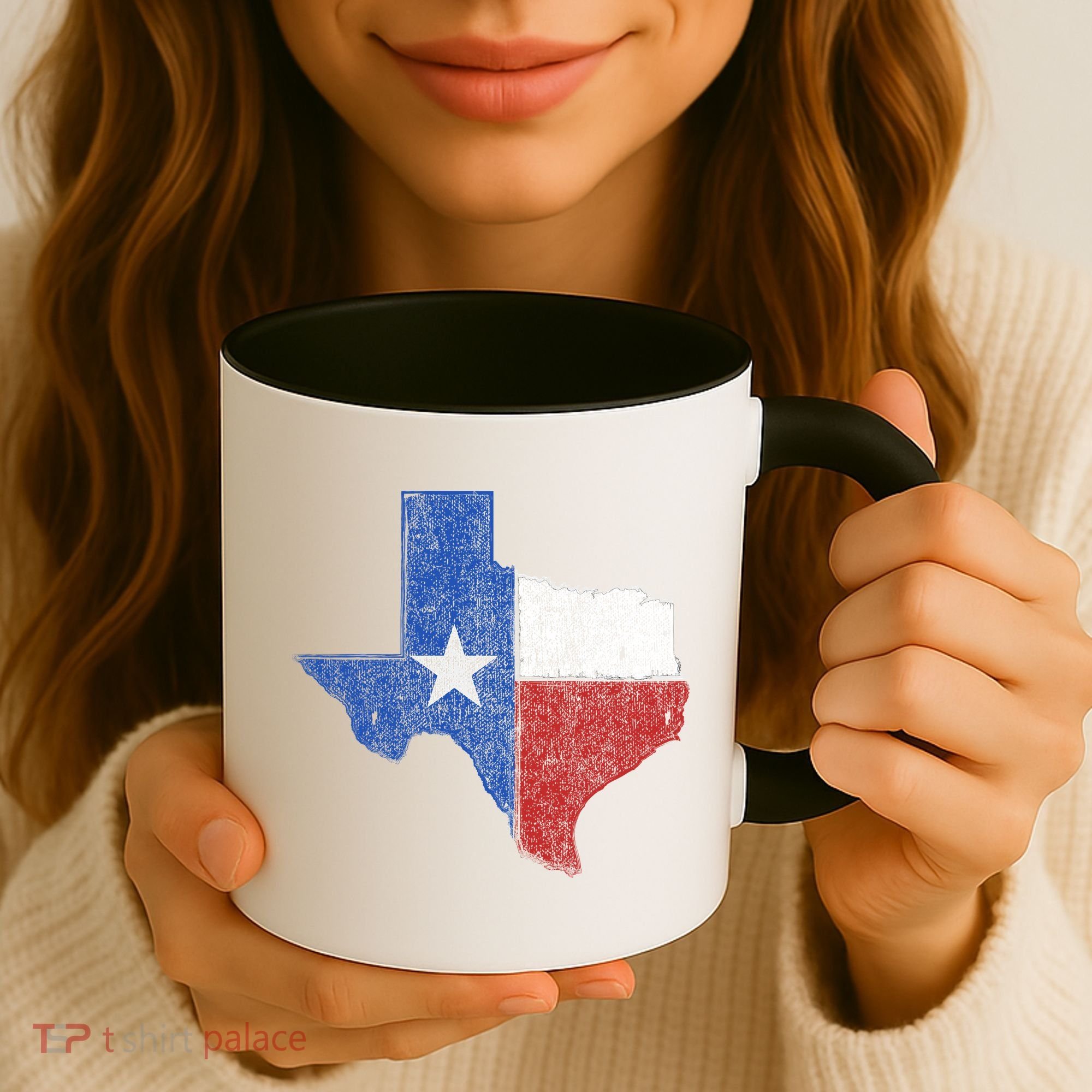 Grunge Distressed Texas Logo Coffee Mug