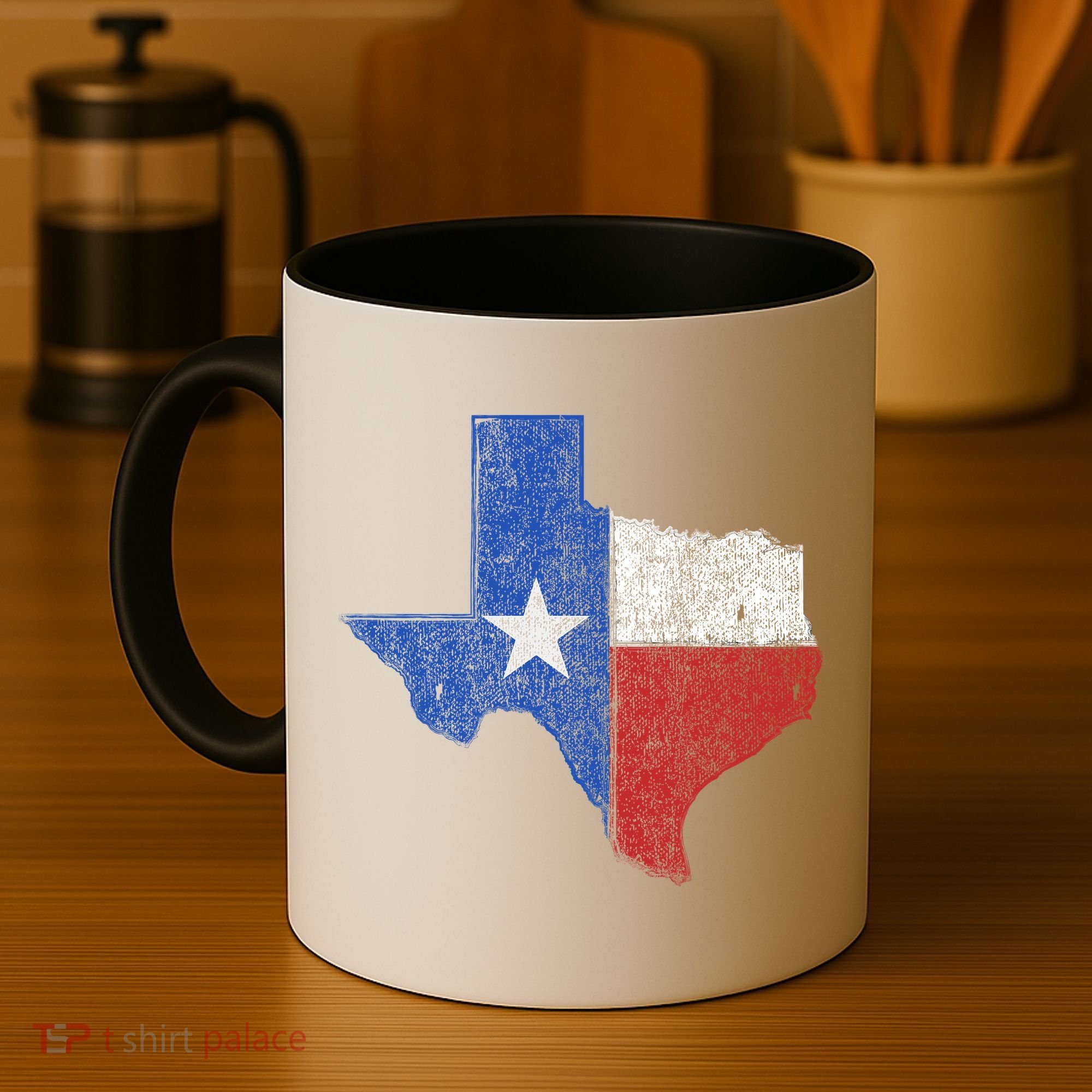 Grunge Distressed Texas Logo Coffee Mug