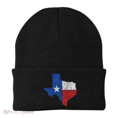 Grunge Distressed Texas Logo Beanie