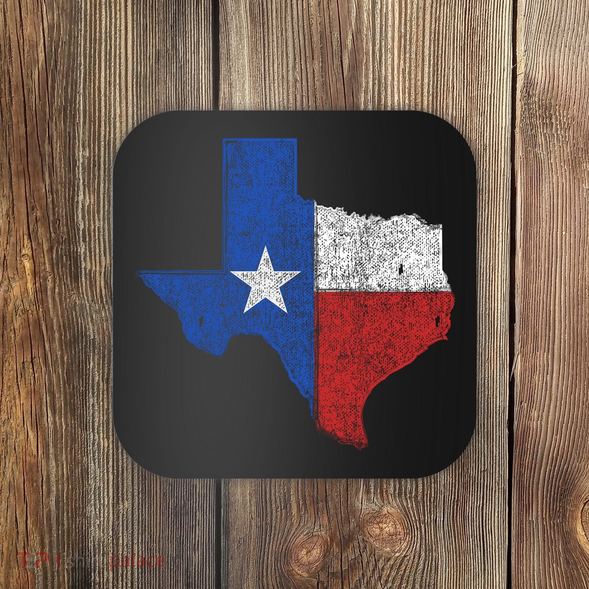 Grunge Distressed Texas Logo Coaster