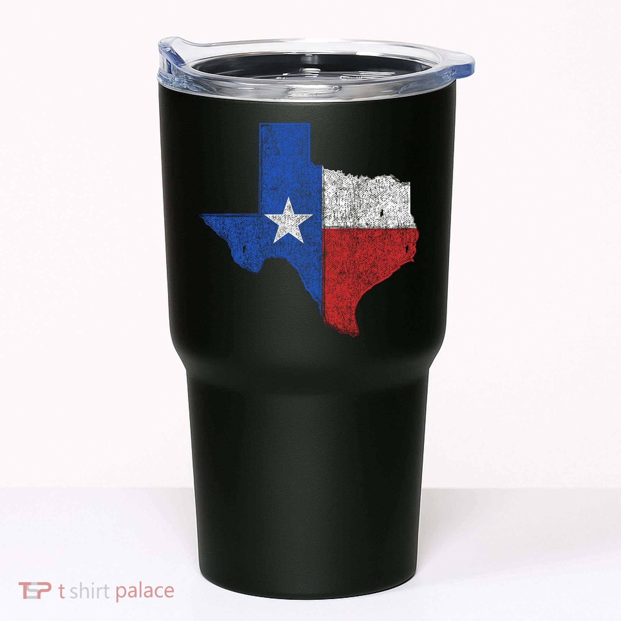 Grunge Distressed Texas Logo Tumbler