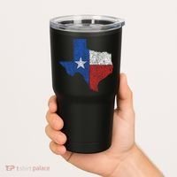 Grunge Distressed Texas Logo Tumbler thumb 2