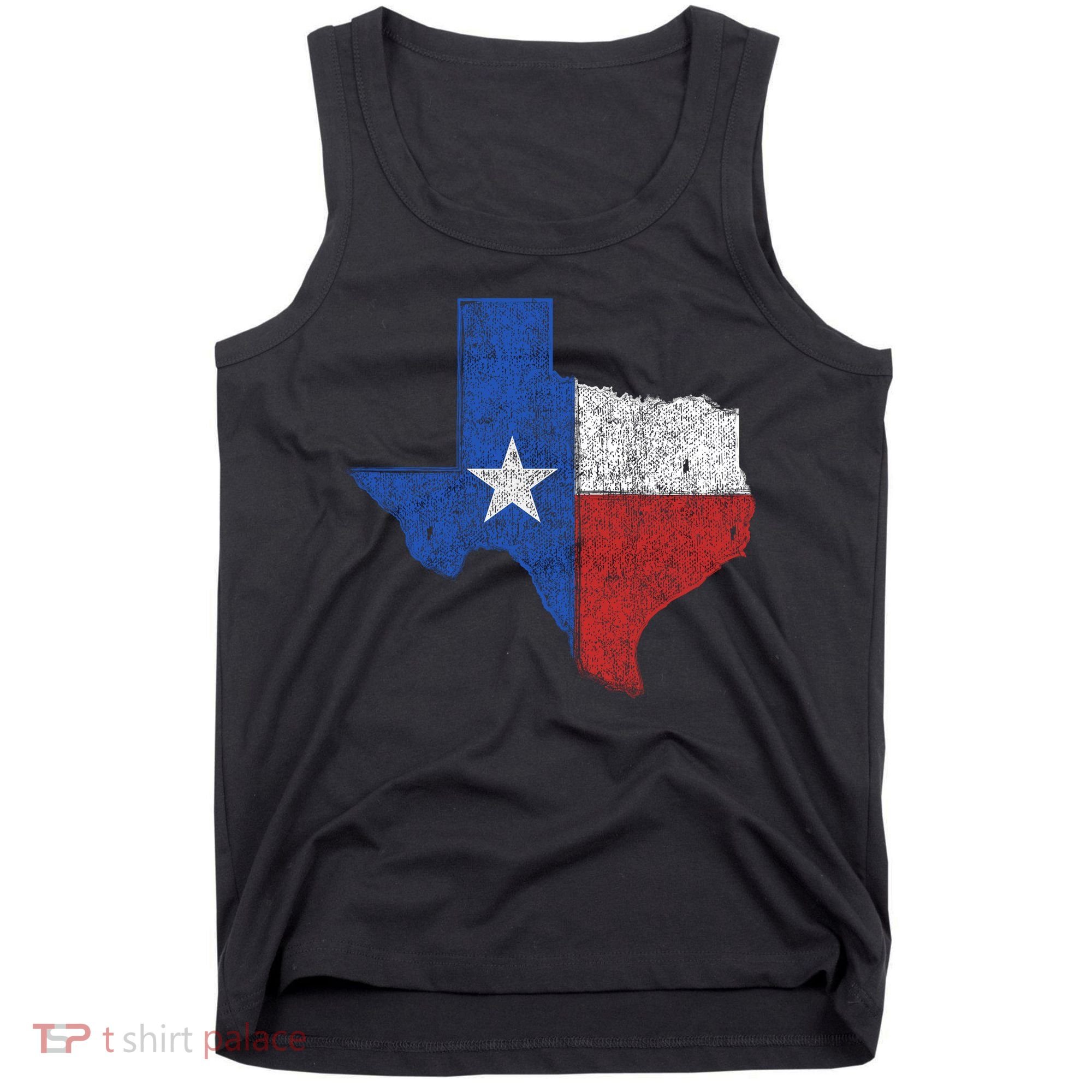 Grunge Distressed Texas Logo Tank Top