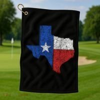 Grunge Distressed Texas Logo Golf Towel thumb 1