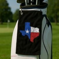 Grunge Distressed Texas Logo Golf Towel thumb 2
