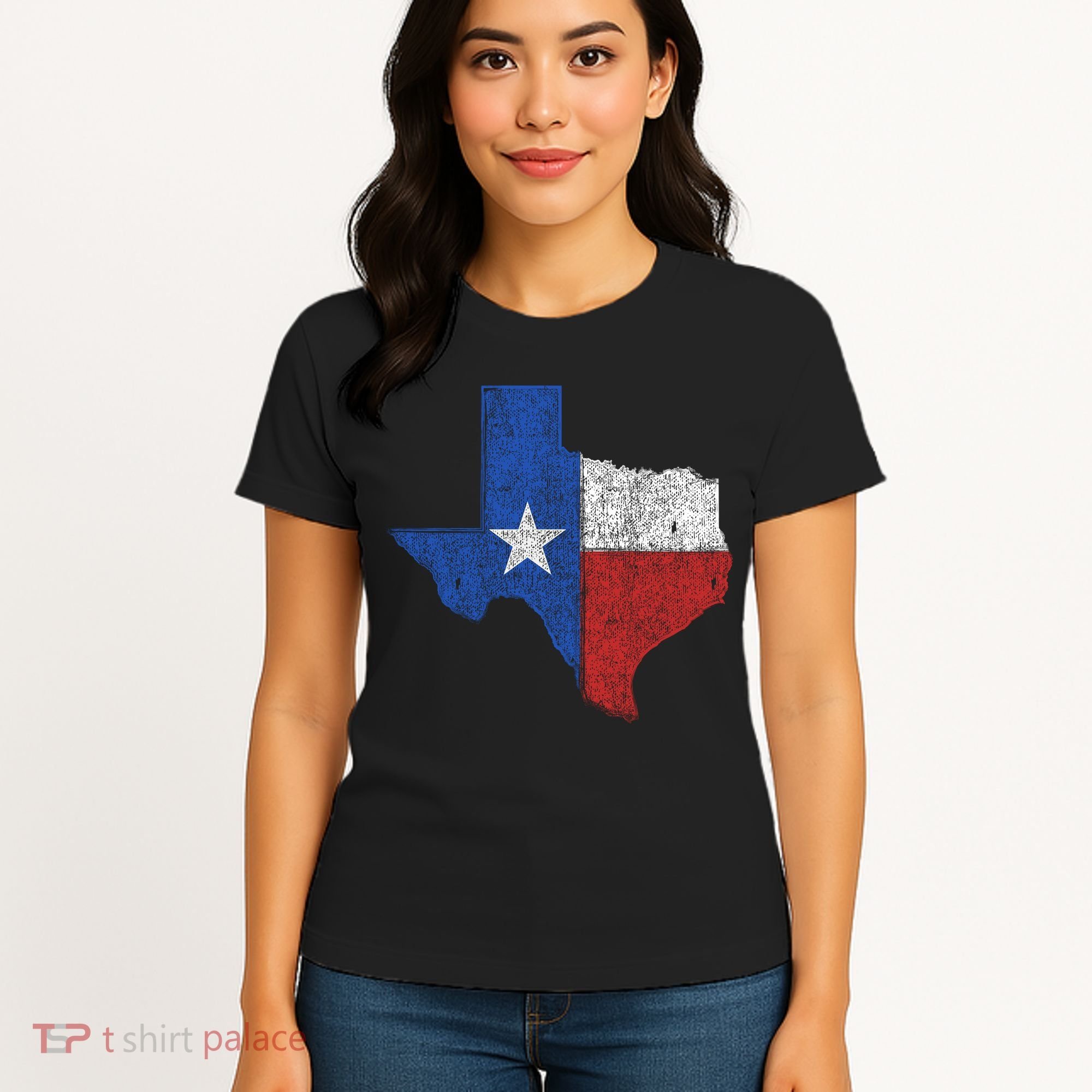 Grunge Distressed Texas Logo Women's T-Shirt