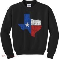 Grunge Distressed Texas Logo Kids Sweatshirt thumb 0