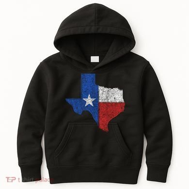 Grunge Distressed Texas Logo Kids Hoodie