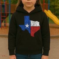 Grunge Distressed Texas Logo Kids Hoodie thumb 3