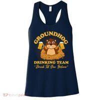 Groundhog Drinking Team Drink Till You Believe Groundhog Day Women's Tank Top thumb 0