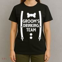 Grooms Drinking Team Funny Wedding Suit T-Shirt thumb 4