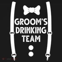 Grooms Drinking Team Funny Wedding Suit Coaster thumb 2