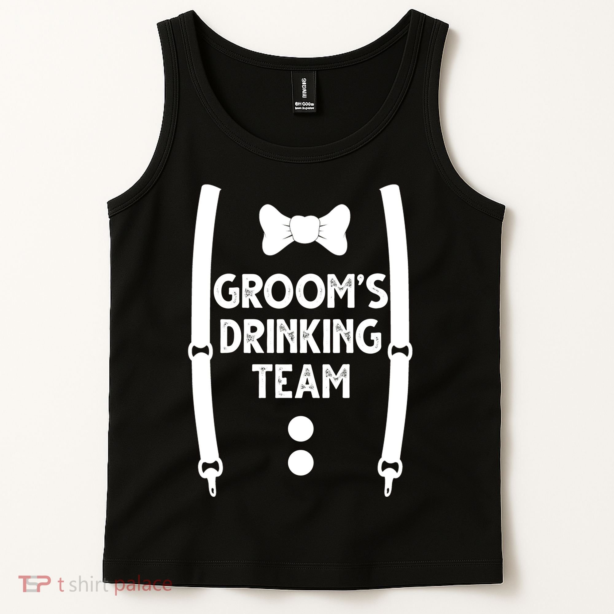 Grooms Drinking Team Funny Wedding Suit Tank Top