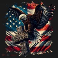 Grunge Distressed USA American Flag Christian Cross Eagle Mousepad thumb 1