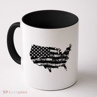 Grungy Distressed USA American Country Flag Coffee Mug thumb 0