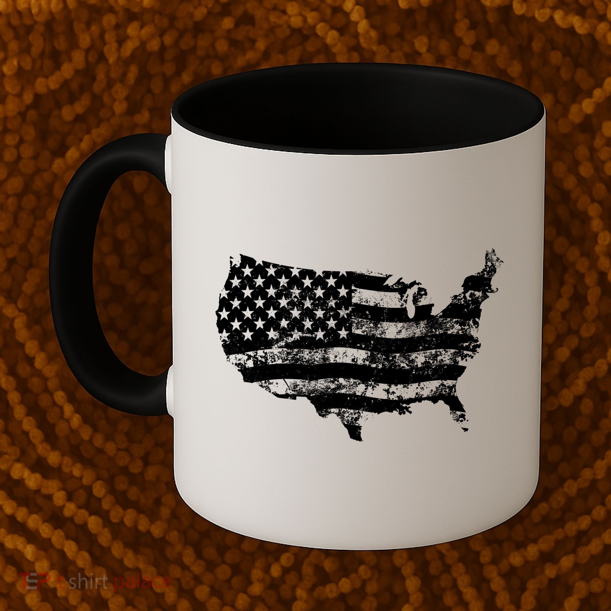 Grungy Distressed USA American Country Flag Coffee Mug