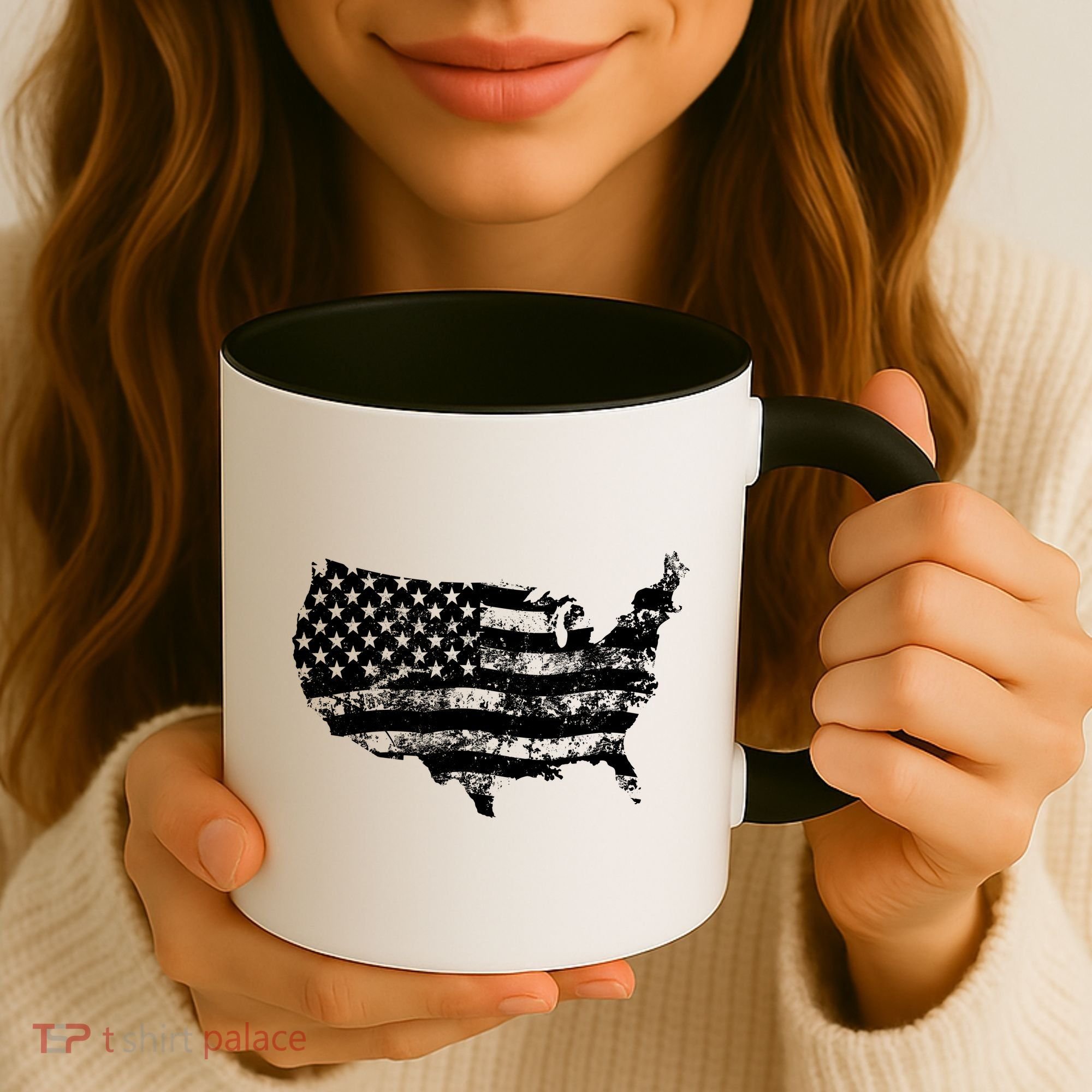 Grungy Distressed USA American Country Flag Coffee Mug