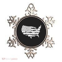 Grungy Distressed USA American Country Flag Ornament thumb 0