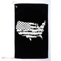 Grungy Distressed USA American Country Flag Golf Towel thumb 0