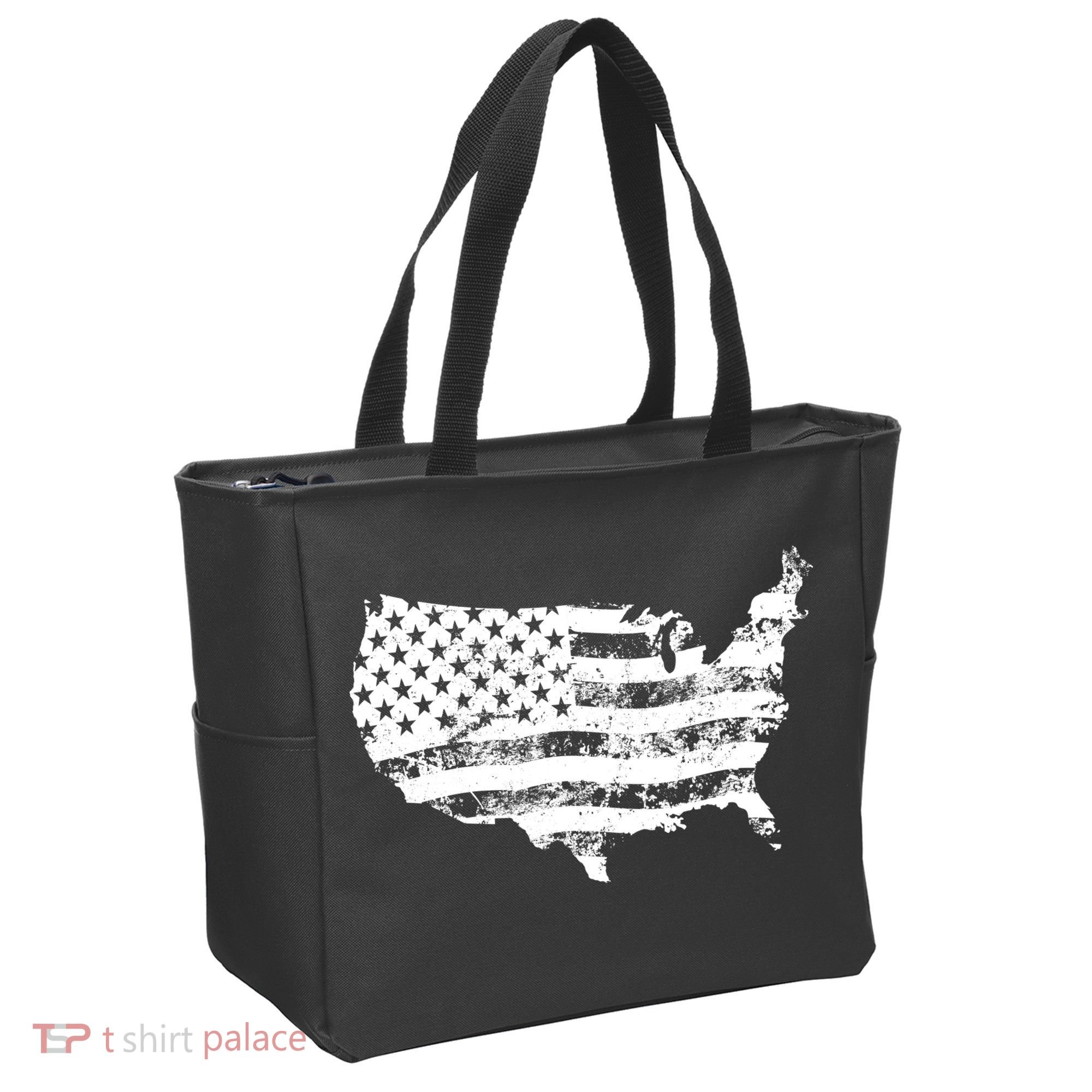 Grungy Distressed USA American Country Flag Tote Bag
