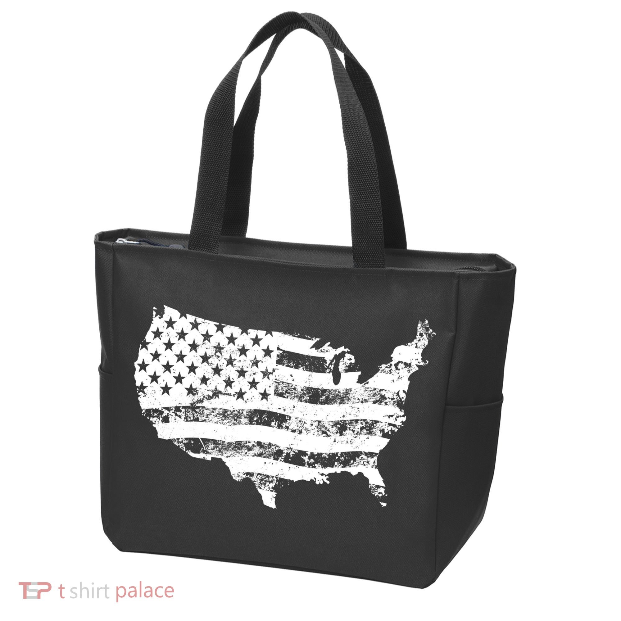 Grungy Distressed USA American Country Flag Tote Bag