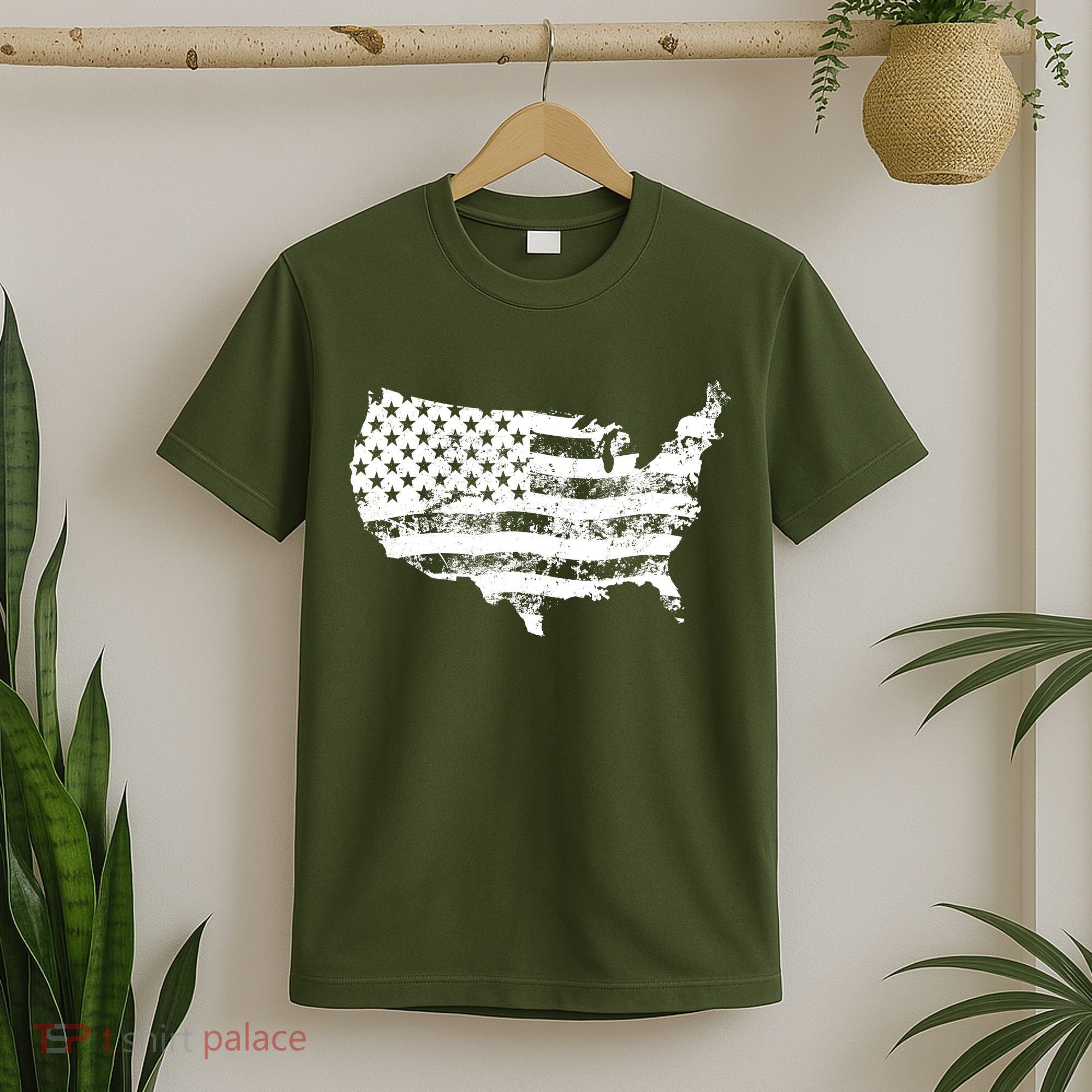 Grungy Distressed USA American Country Flag T-Shirt