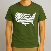 Grungy Distressed USA American Country Flag T-Shirt thumb 3