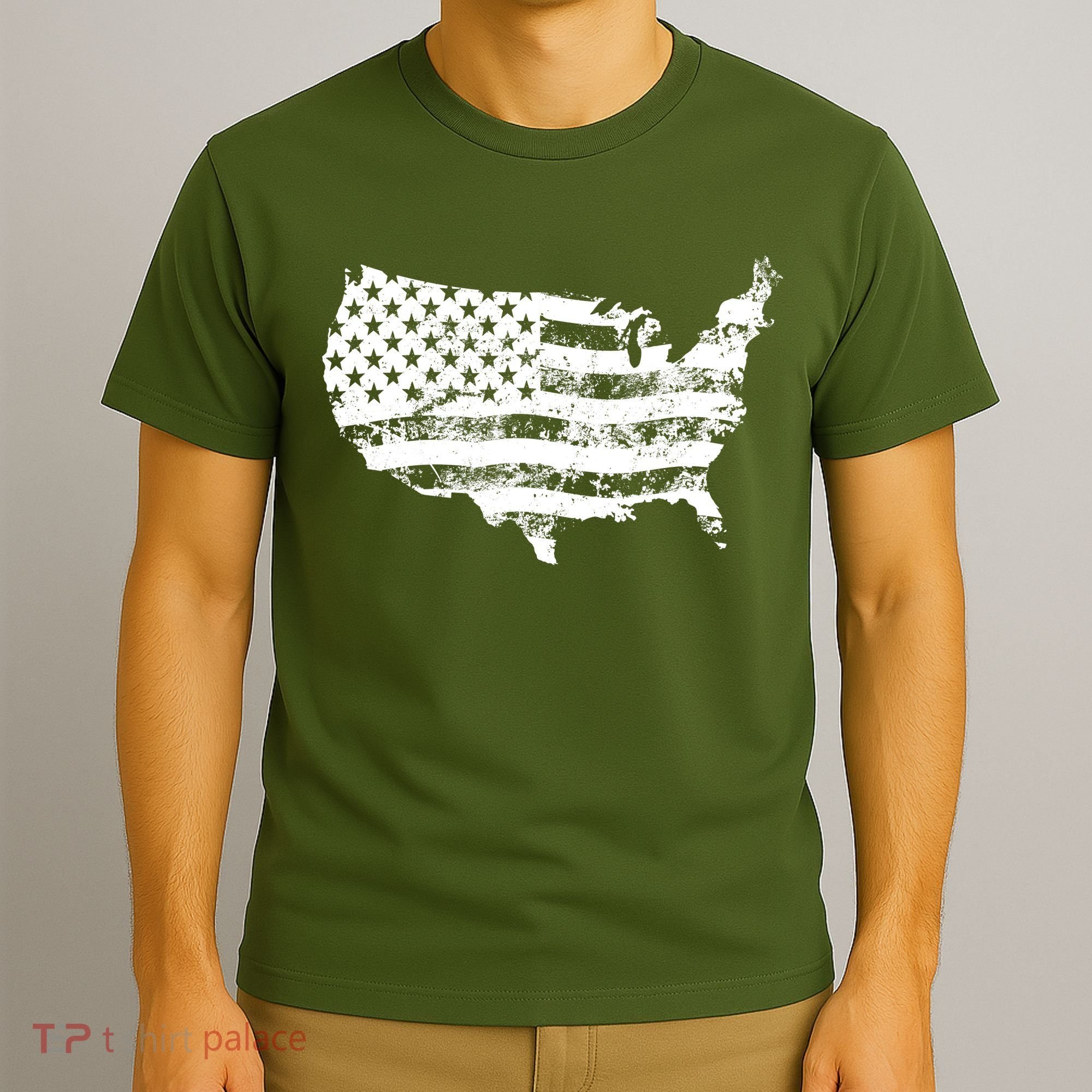 Grungy Distressed USA American Country Flag T-Shirt