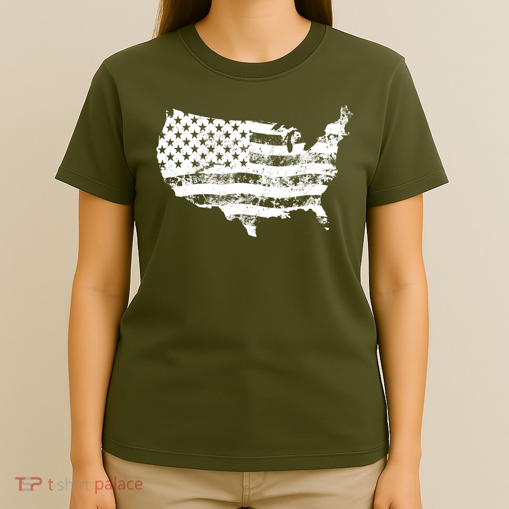 Grungy Distressed USA American Country Flag T-Shirt