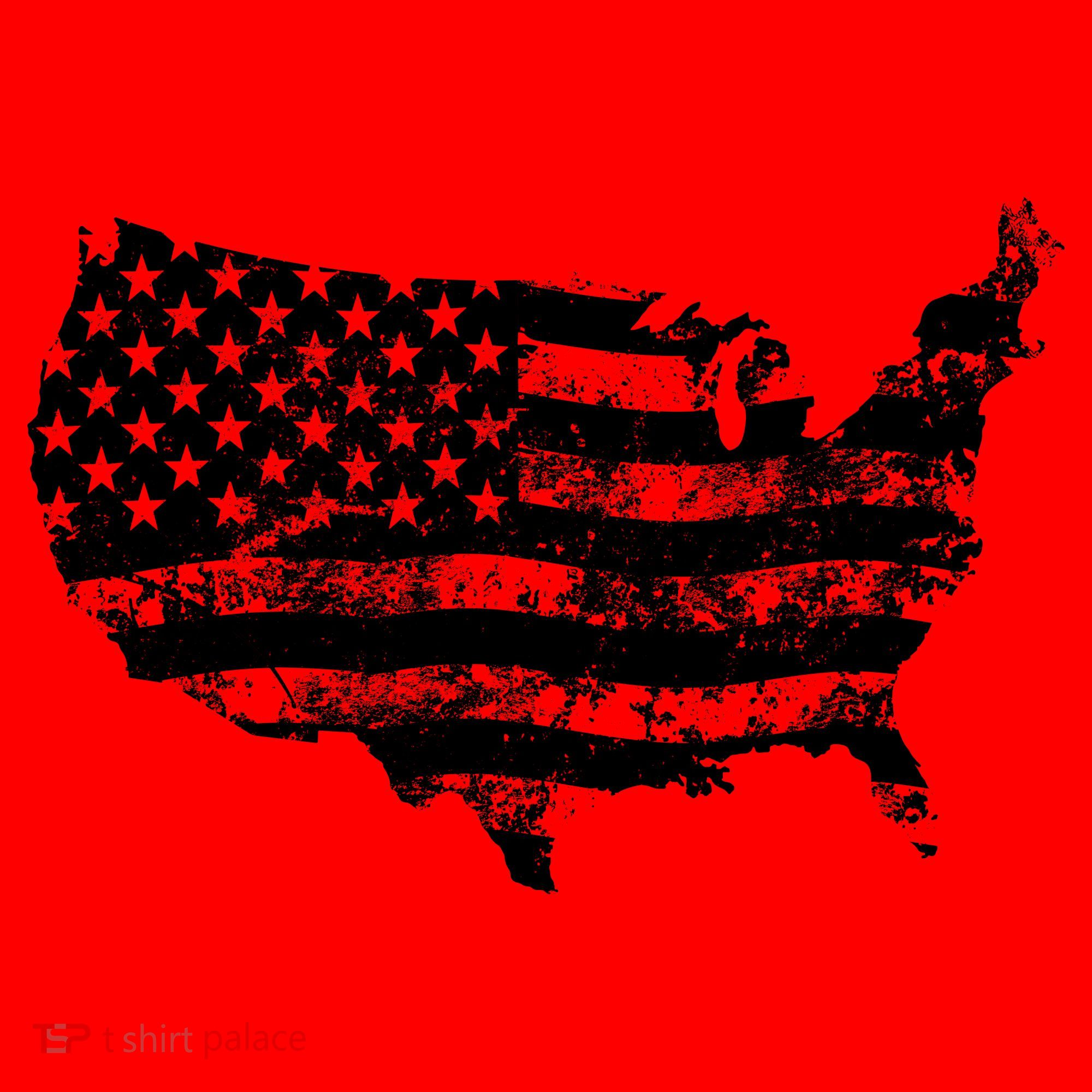 Grungy Distressed USA American Country Flag Santa Hat