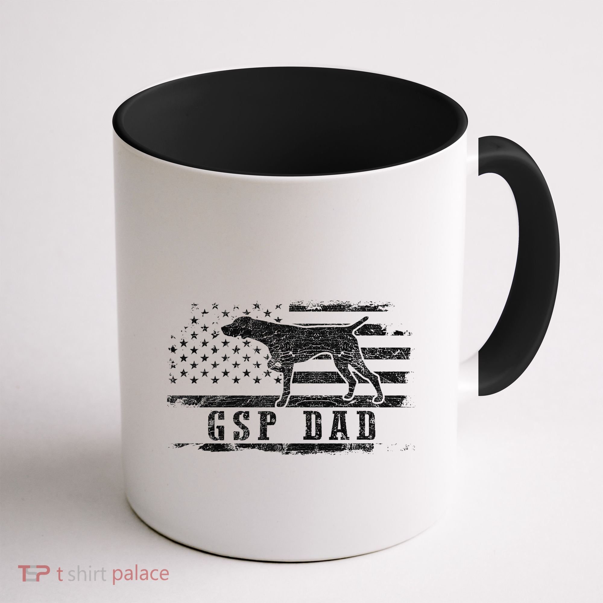 Gsp Dad Usa American Flag German Shorthaired Pointer Dog Coffee Mug