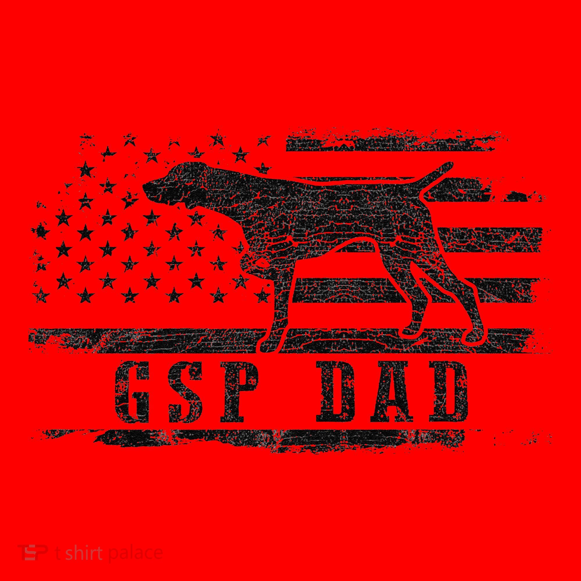 Gsp Dad Usa American Flag German Shorthaired Pointer Dog Santa Hat