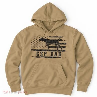 Gsp Dad Usa American Flag German Shorthaired Pointer Dog Hoodie