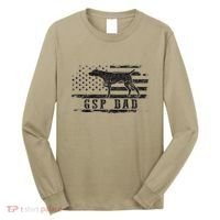 Gsp Dad Usa American Flag German Shorthaired Pointer Dog Long Sleeve Shirt thumb 0