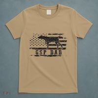 Gsp Dad Usa American Flag German Shorthaired Pointer Dog T-Shirt thumb 5
