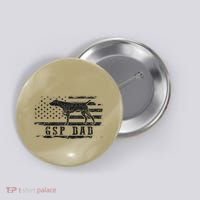 Gsp Dad Usa American Flag German Shorthaired Pointer Dog Button thumb 0