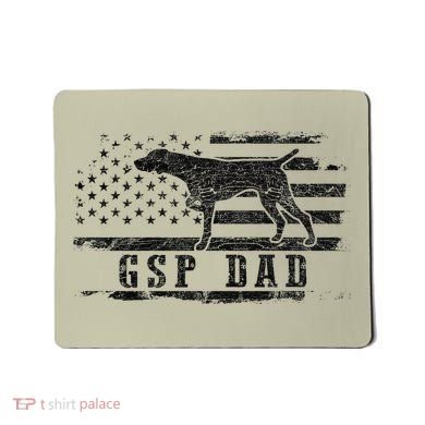 Gsp Dad Usa American Flag German Shorthaired Pointer Dog Mousepad